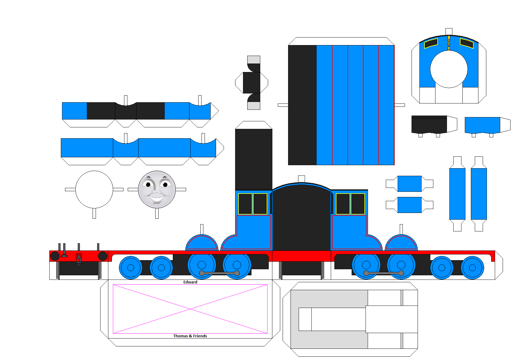 Papercraft Thomas Thomas 3-D - Edward by Chandlertrainmaster1 on DeviantArt