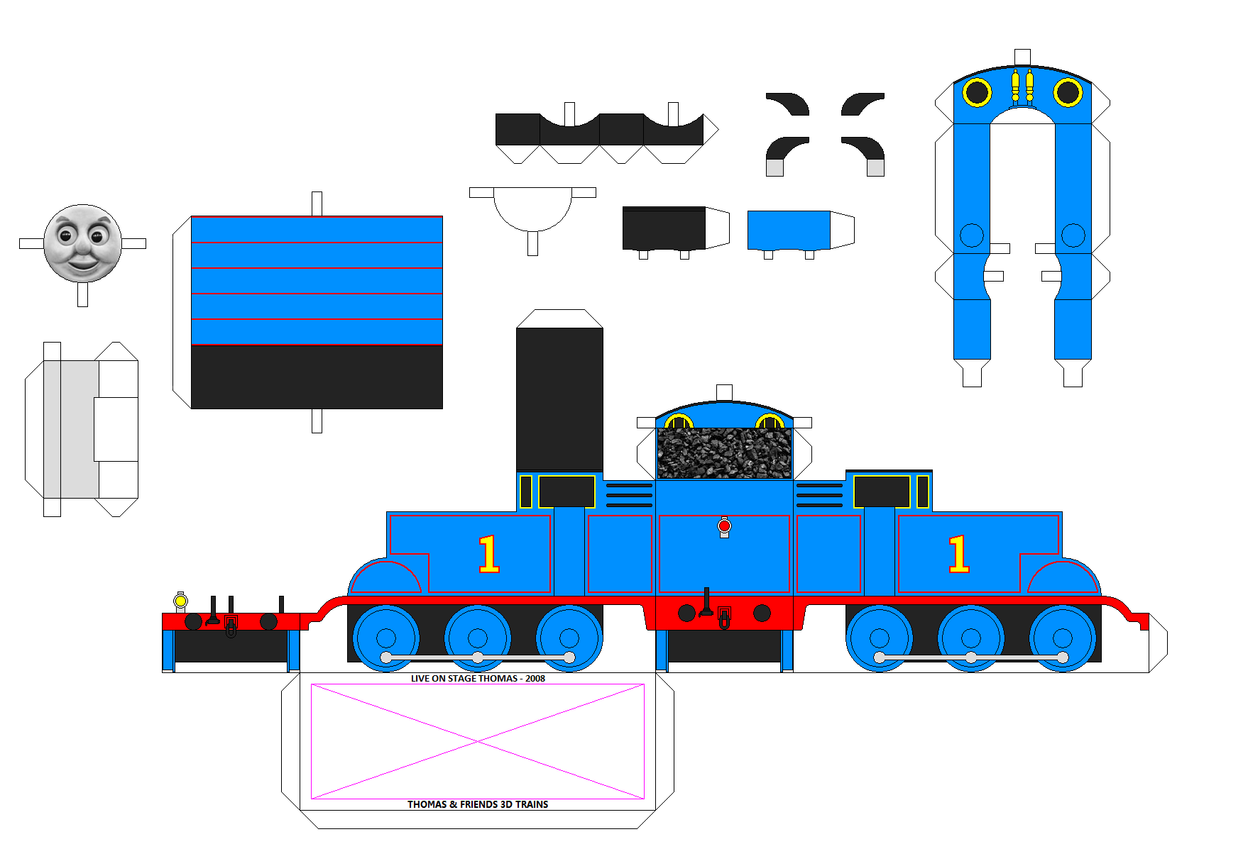 Papercraft Rws Gordon TAF 3D Live On Stage Thomas - 2008 by Chandlertrainmaster1 on DeviantArt