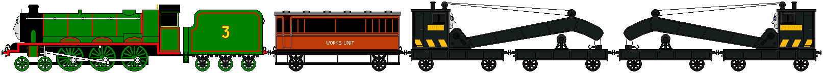 Locosprites Henry Deviantart Sprite - Henry With Jerome And Judy by Chandlertrainmaster1 on DeviantArt