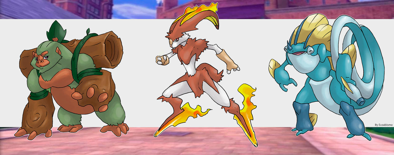 Gen 8 Starters Final Evolution by ecoabismo on DeviantArt