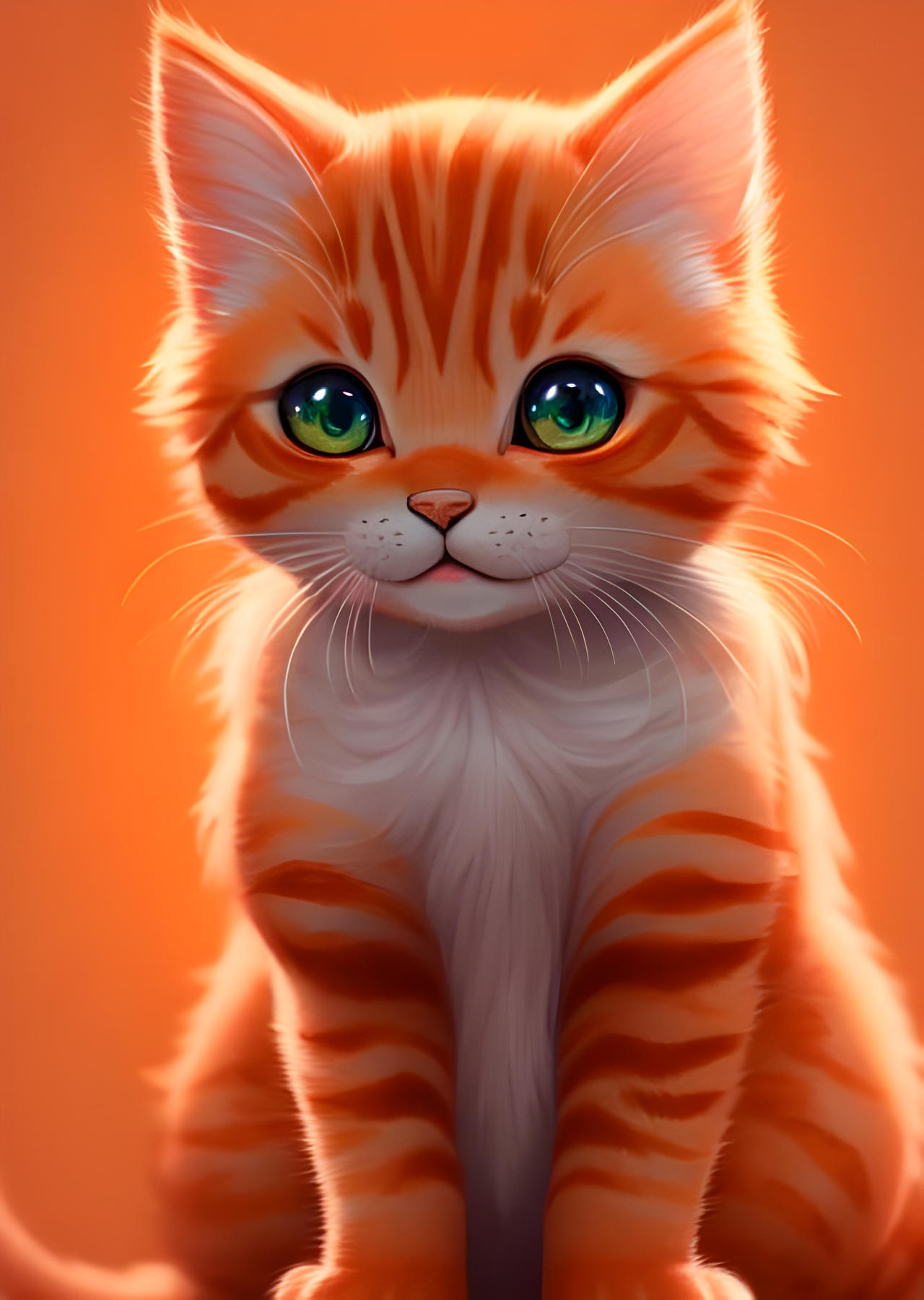 Cute Fluffy Orange Cat