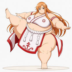 Asuna in the sumo outfit