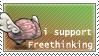 I support freethinking