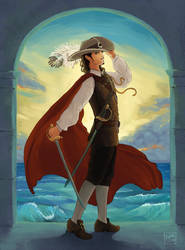 Will Turner, Red Cape by Leharc--BlueHeart