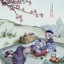 Ganyu And Qiqi Chinese Painting