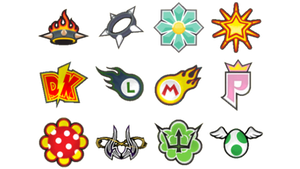 Super Mario Strikers Charged Logos