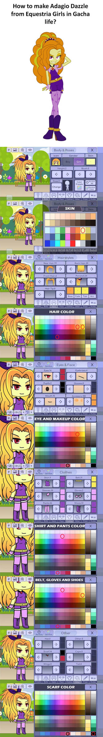How to make Adagio Dazzle in Gacha Life by Super-Nick-2001 on DeviantArt How to make Adagio Dazzle in Gacha Life by Super-Nick-2001 on DeviantArt