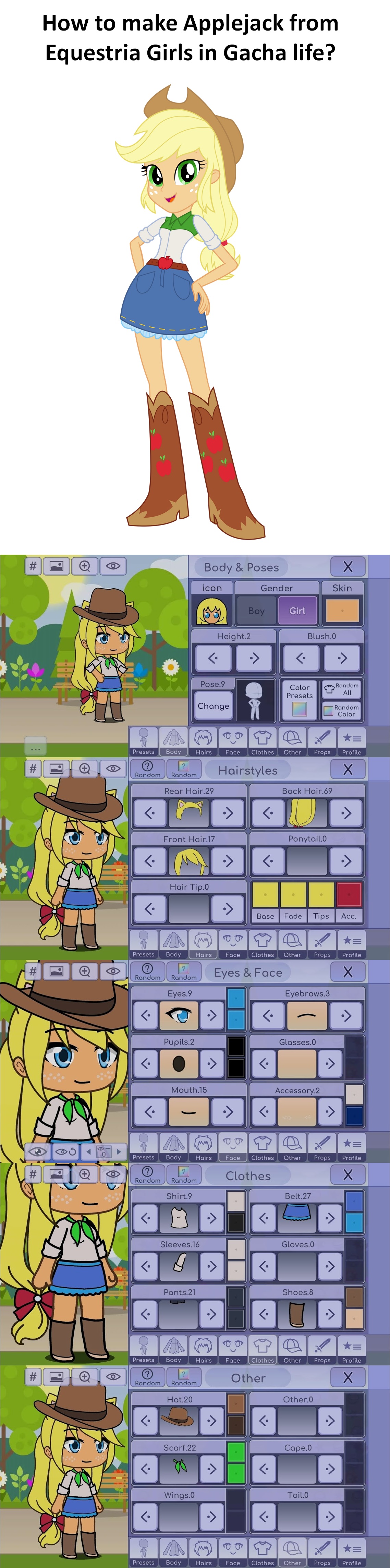 How To Make Applejack In Gacha Life By Super Nick 01 On Deviantart How To Make Applejack In Gacha Life By Super Nick 01 On Deviantart