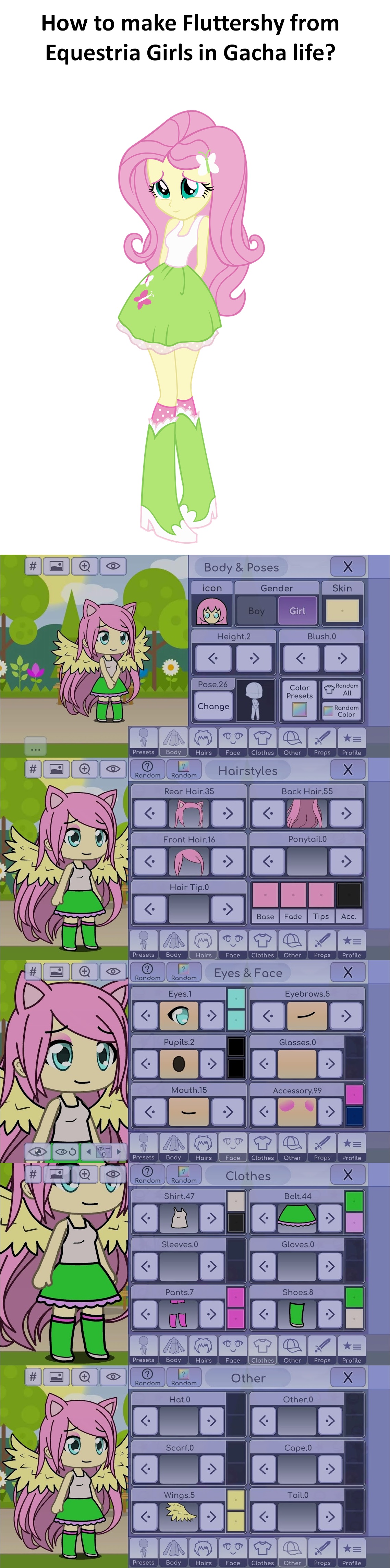 How To Make Fluttershy In Gacha Life By Super Nick 01 On Deviantart How To Make Fluttershy In Gacha Life By Super Nick 01 On Deviantart