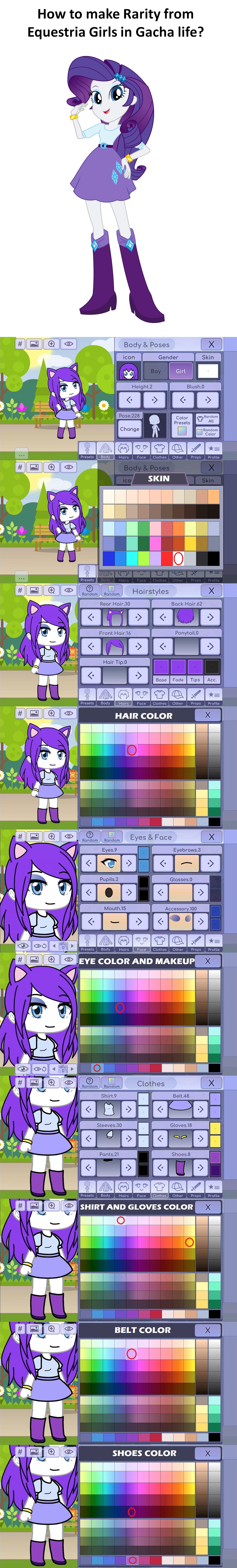 How to make Rarity in Gacha Life by Super-Nick-2001 on DeviantArt