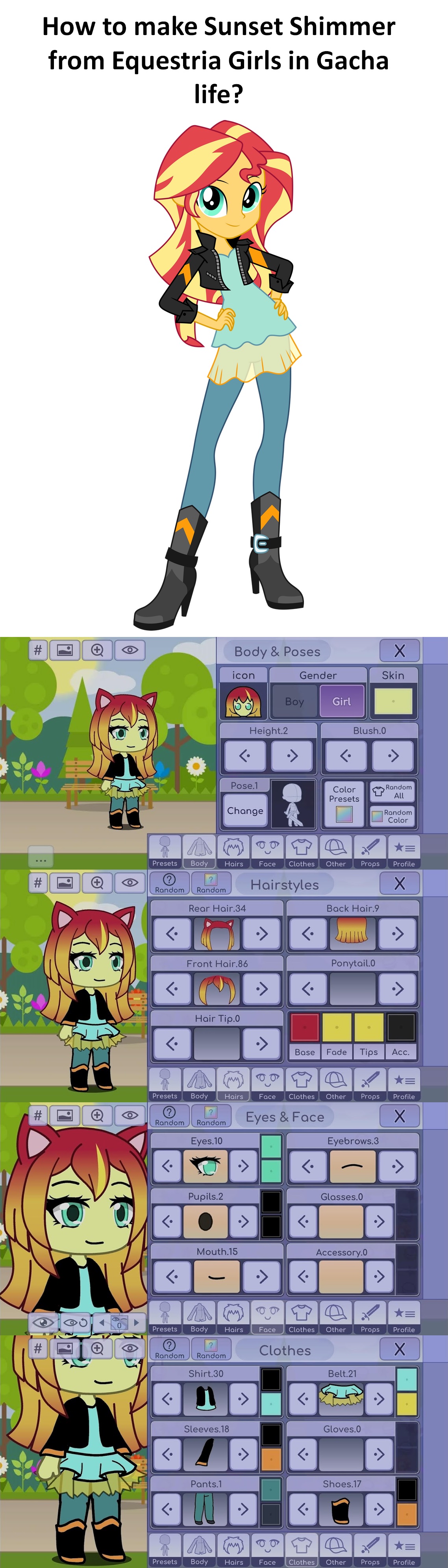 How To Make Sunset Shimmer In Gacha Life By Super Nick 01 On Deviantart