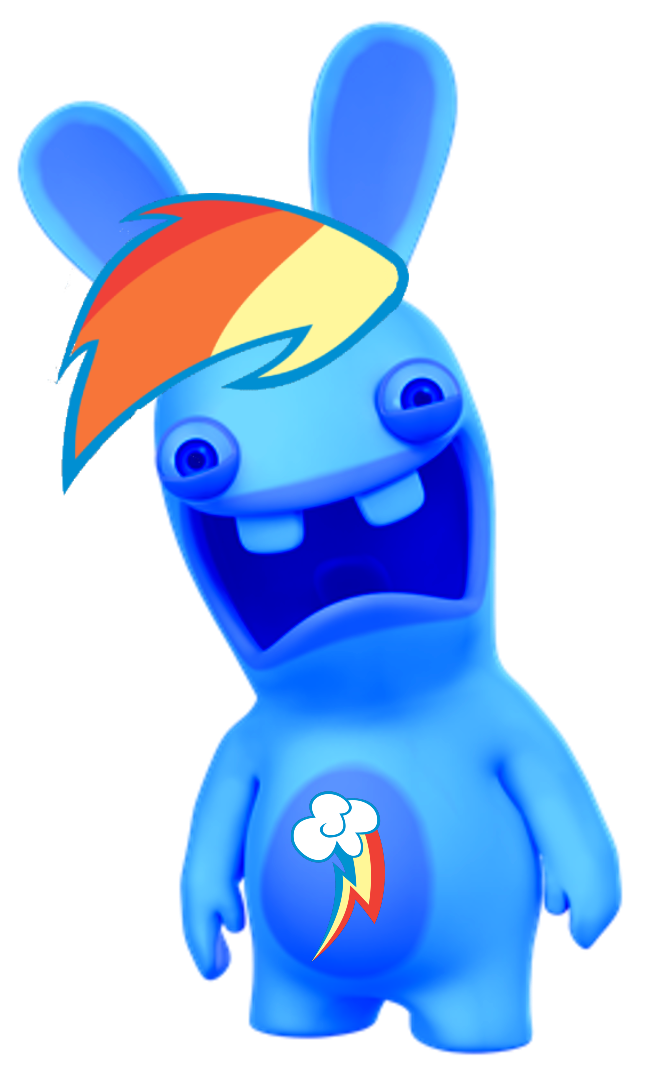 MLP + RKB Rabbid Rainbow Dash by Super-Nick-2001 on DeviantArt