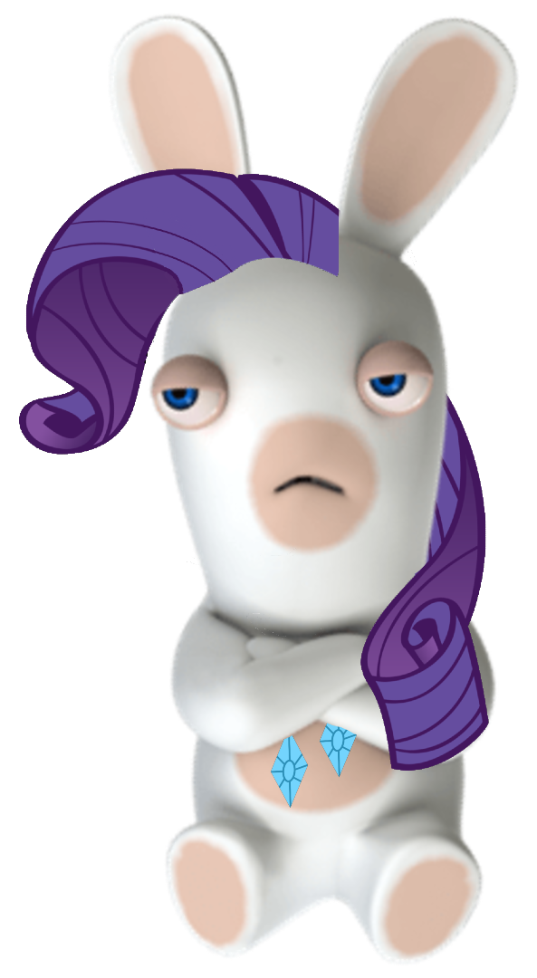 MLP + RKB Rabbid Rarity by Super-Nick-2001 on DeviantArt