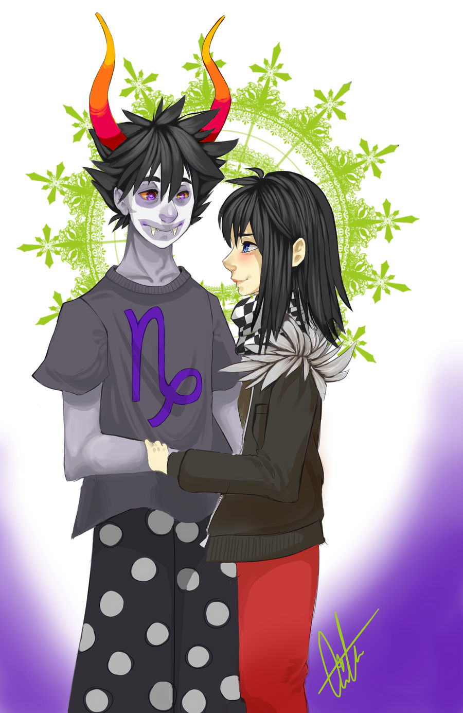 Art trade - Gamzee and Violet