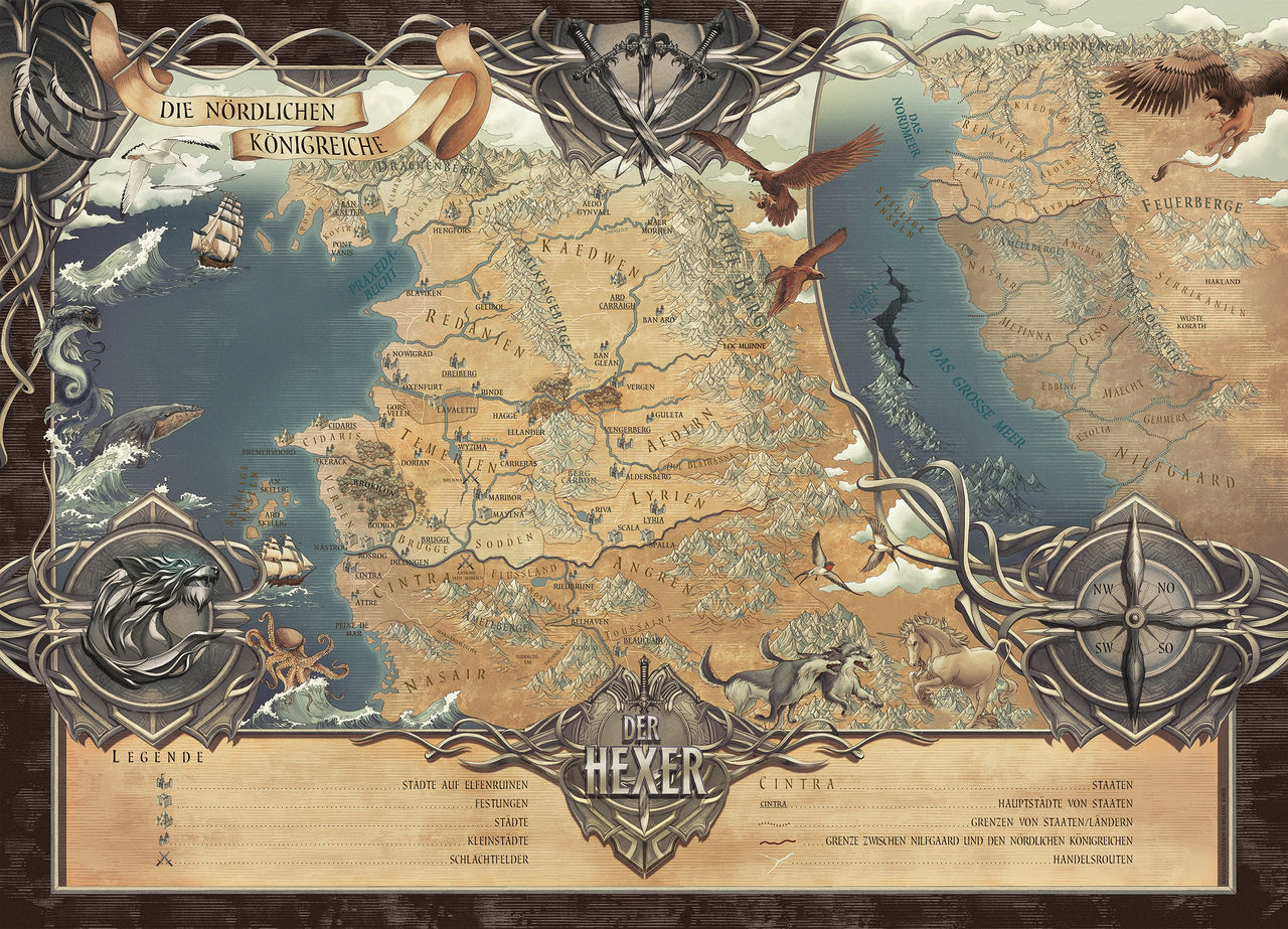 THE WITCHER offical Map Illustration by MelanieKorte on DeviantArt