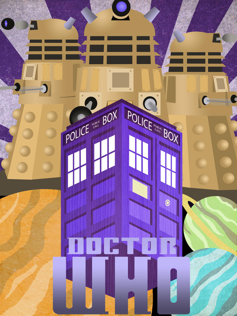 Doctor Who: Art Deco Tardis Poster