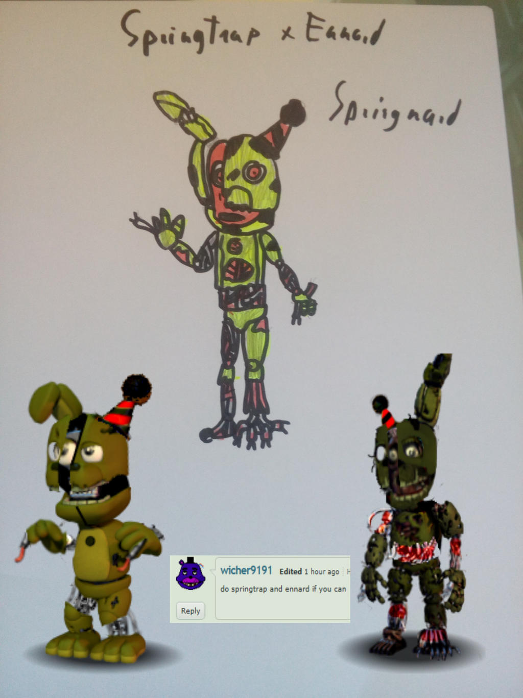 Spring Ennard Springnard (Springtrap x Ennard) by Diegopegaso87 on DeviantArt