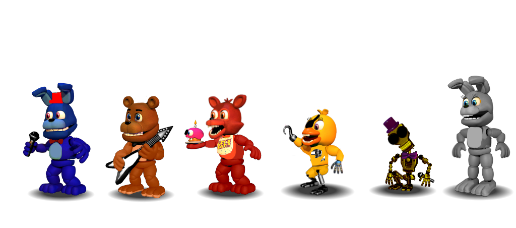 Fnaf 1 Animatronics Complete by Bantranic on DeviantArt