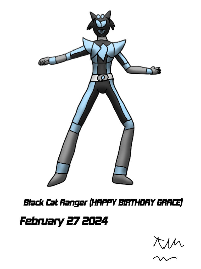 Black Cat Ranger Artwork 4 by Uniwarrrior123 on DeviantArt