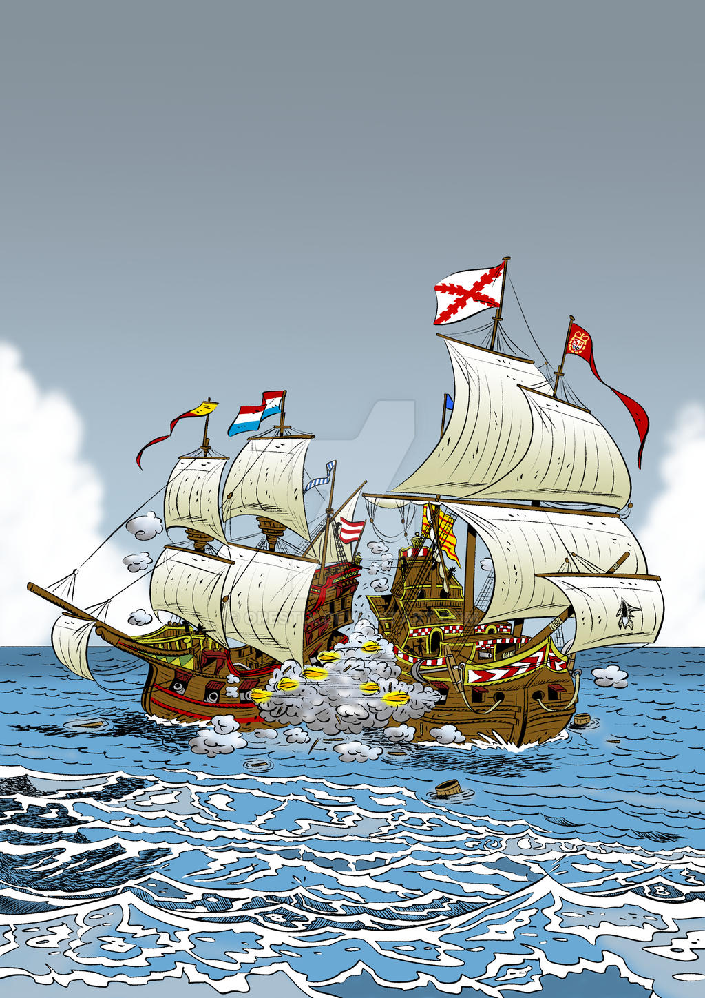 Galleys and Galleons cover - revisited by Orestix on DeviantArt