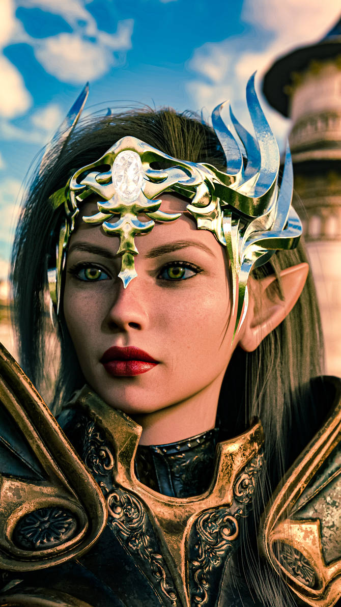 Elven Princess Portrait by KazzTheSmokeJumper on DeviantArt