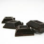 Chocolate chunks isolated 01