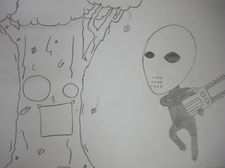 Chainsawing a tree by LandN on DeviantArt