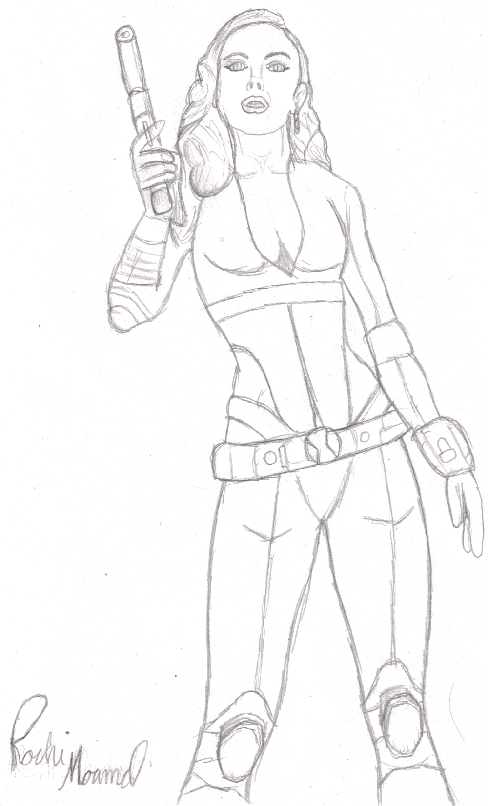 The story of Black Widow – Learning to draw