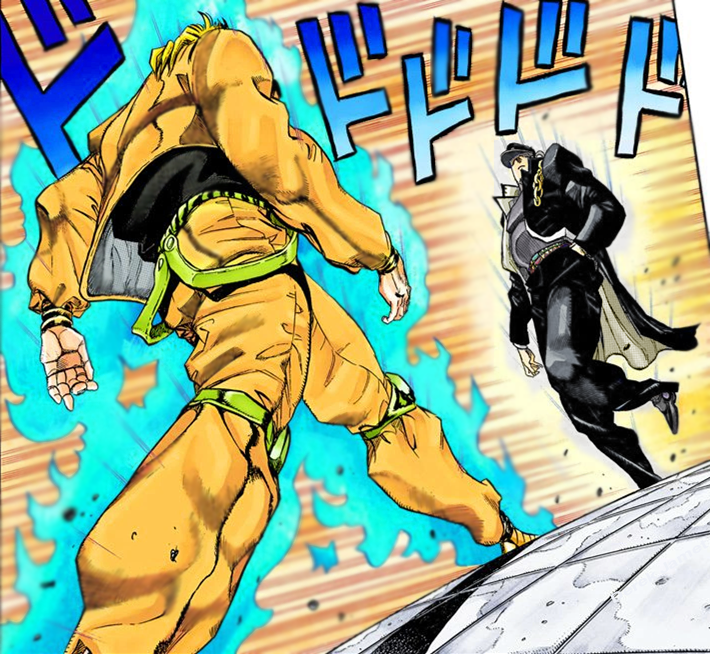 Dio And Jotaro Walking Anime Colors by DekRec on DeviantArt