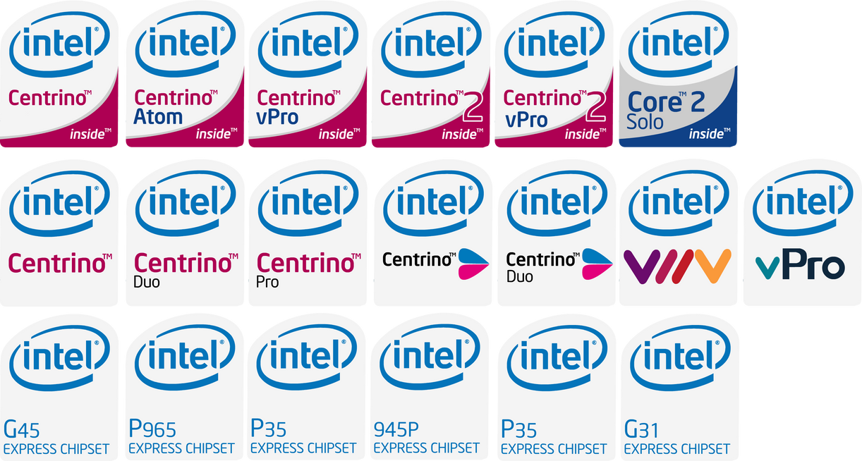Intel Stickers (2005-2009) P2 by BraydenNohaiDeviant on DeviantArt