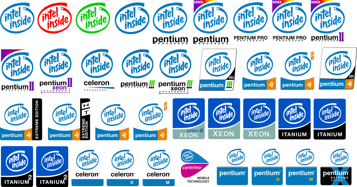 Intel Stickers (1993-2005) by BraydenNohaiDeviant on DeviantArt