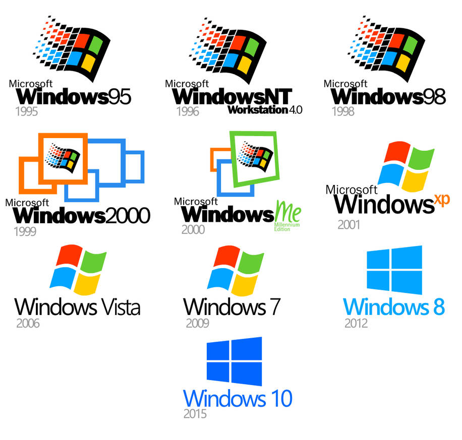Windows through time 1995-2015 by BraydenNohaiDeviant on DeviantArt