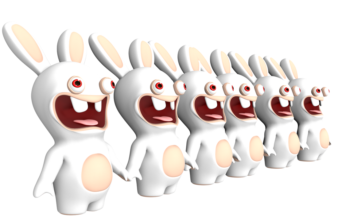 Rabbids screaming really loudly by BraydenNohaiDeviant on DeviantArt