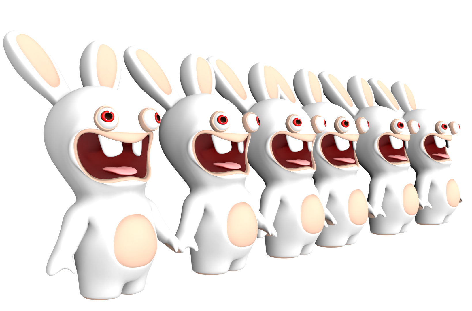 Rabbids screaming really loudly by BraydenNohaiDeviant on DeviantArt