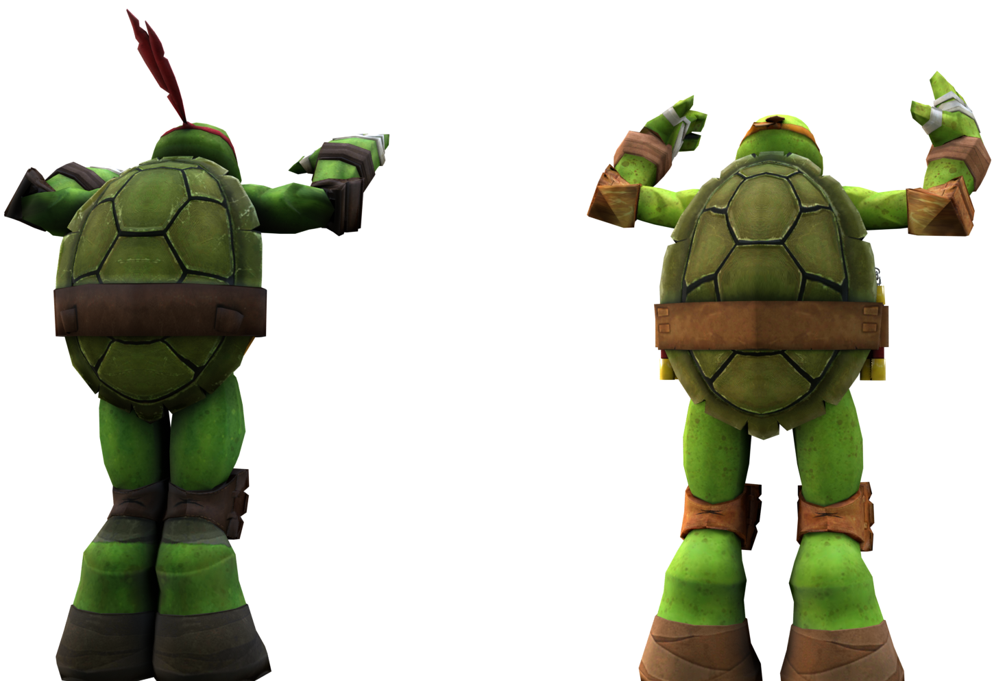 Turtle Back3 Ninja Turtles facing back by BraydenNohaiDeviant on DeviantArt