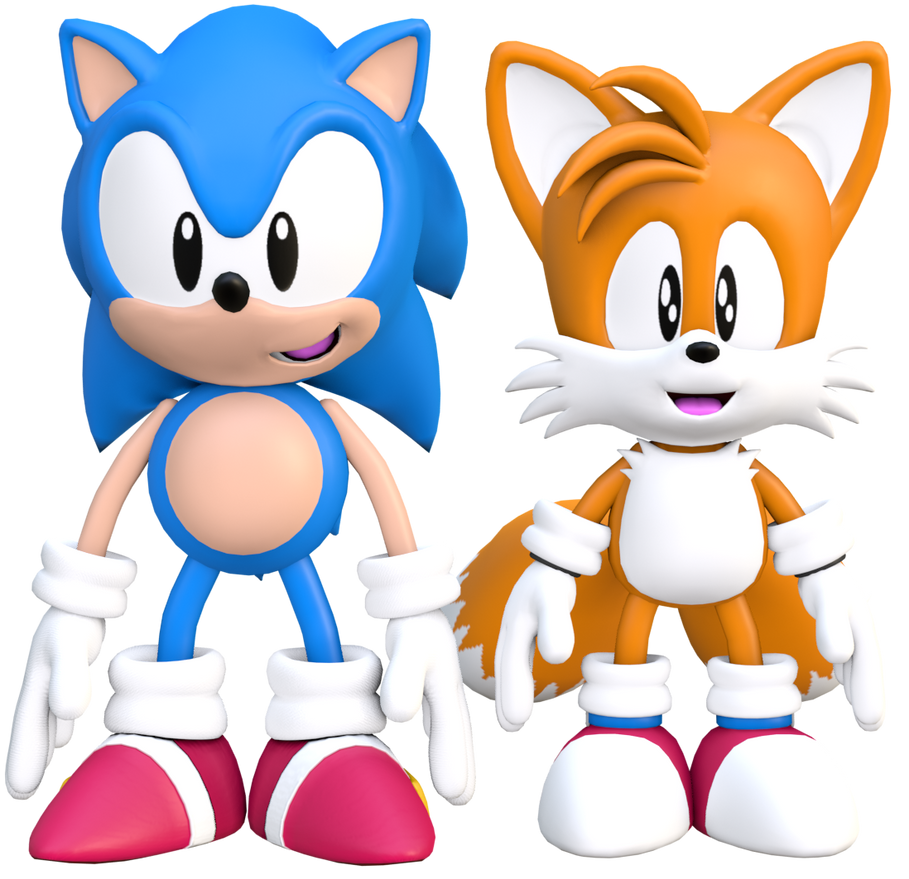 Sonic and Tails face front by BraydenNohaiDeviant on DeviantArt