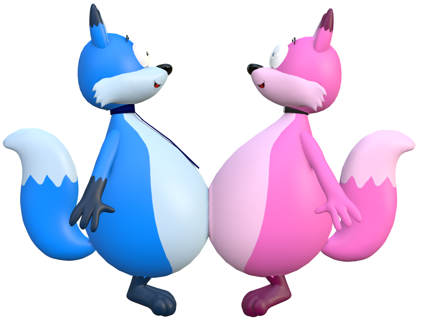 Belly bumping CGI foxes by BraydenNohaiDeviant on DeviantArt