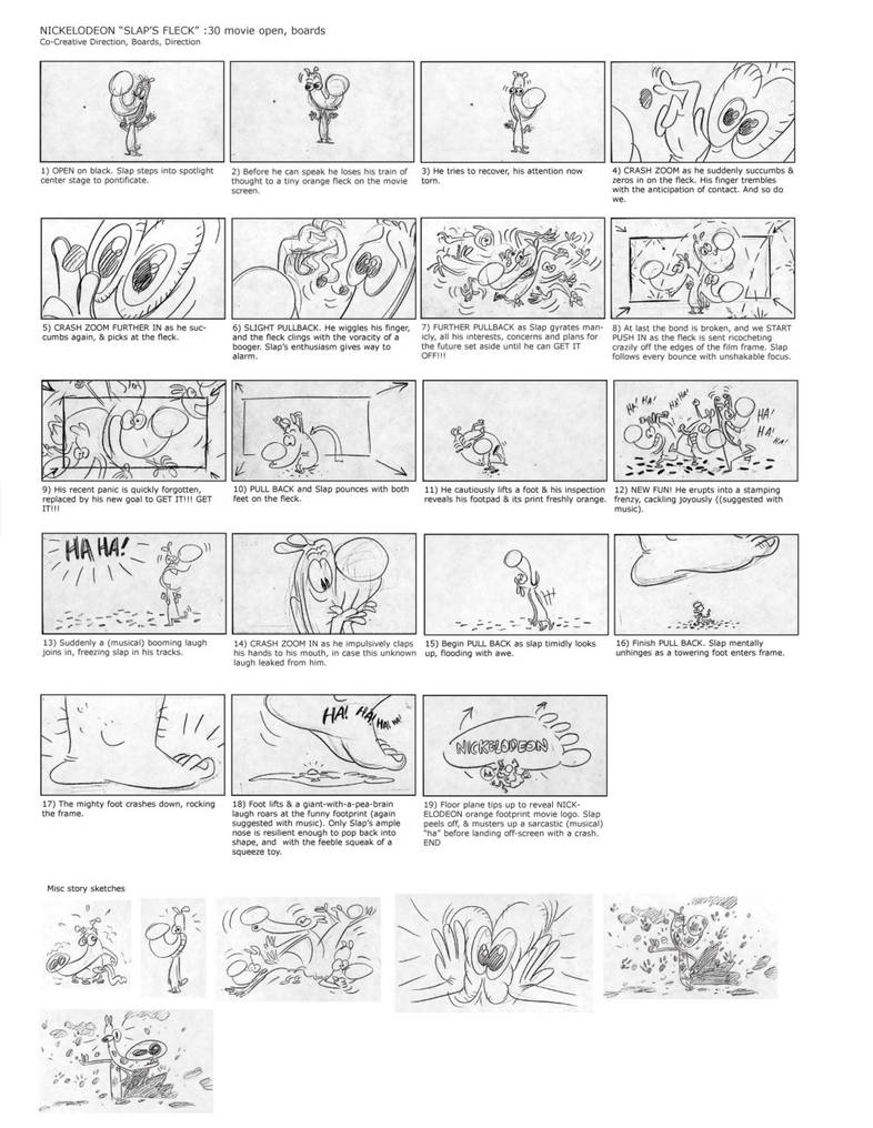 Storyboard Example Slapsstick ULTRA RARE Slap's Fleck Storyboards by BraydenNohaiDeviant on DeviantArt