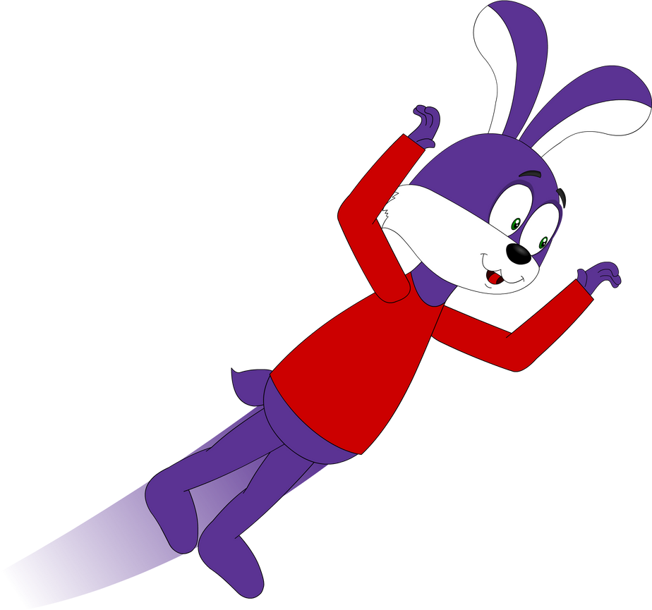 Purple rabbit flying by BraydenNohaiDeviant on DeviantArt