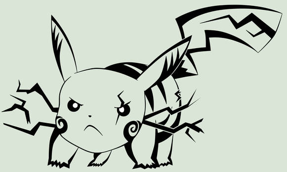 #025 Pikachu: Attack stance