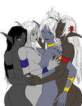 Drow group by CosmicDimensionsArt