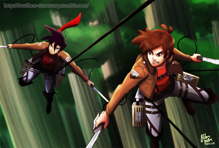 snk au randy cunningham and dipper