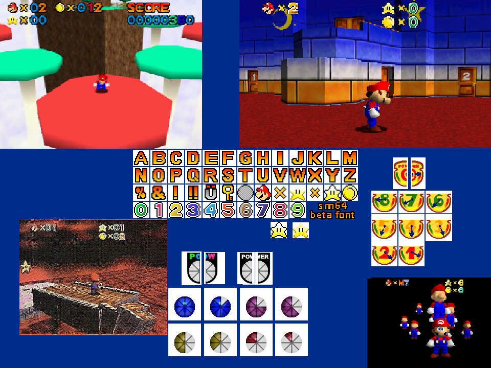 Supermario 64pre release huds and assets by meek613 on DeviantArt