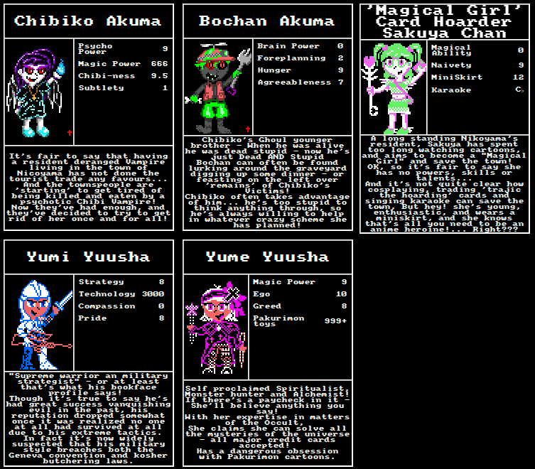 Chibi Akumas Episode 2 - Character Cards by akuyou56