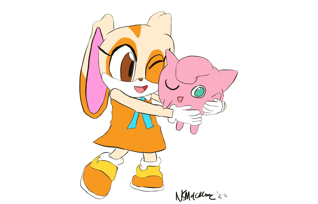 Request #4: Cream the Rabbit Hugging Jiggly Puff by RedMackenzie on ...