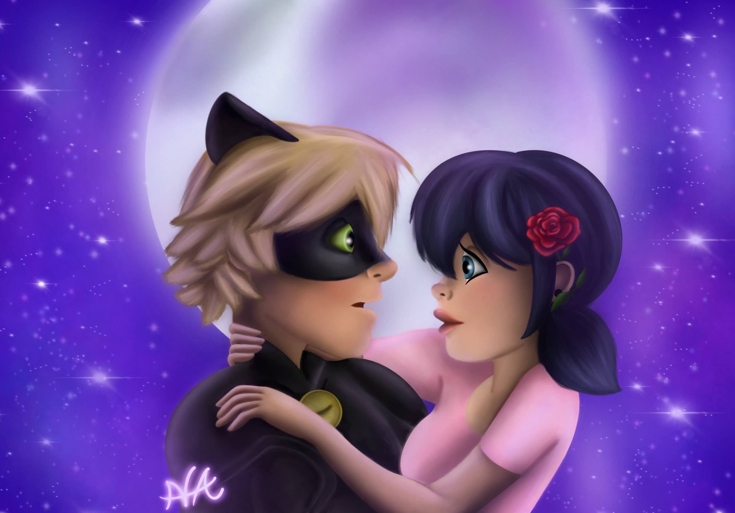 Miraculous Ladybug: Marinette and Chat Noir by batensan on DeviantArt