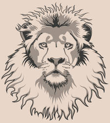 Lion Head Tattoo Style