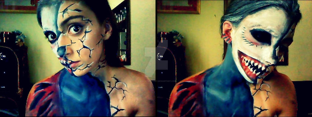 Semi Rotted Face Broken face by CamilaCostaArt on DeviantArt