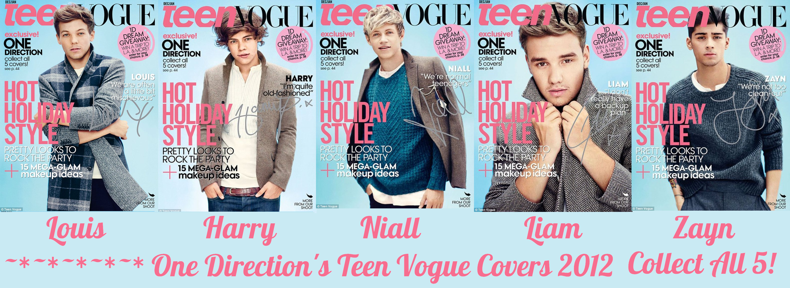 One Direction Teen Vogue Covers 2012 by iluvlouis on DeviantArt