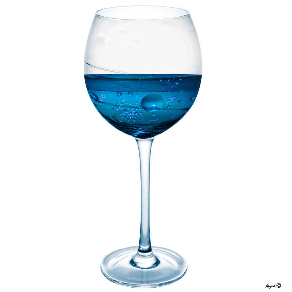 Blue water Glass